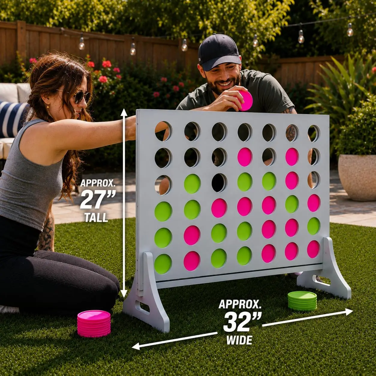Giant 4 in a Row Game for Fami - Party Games Easter For Family review and price