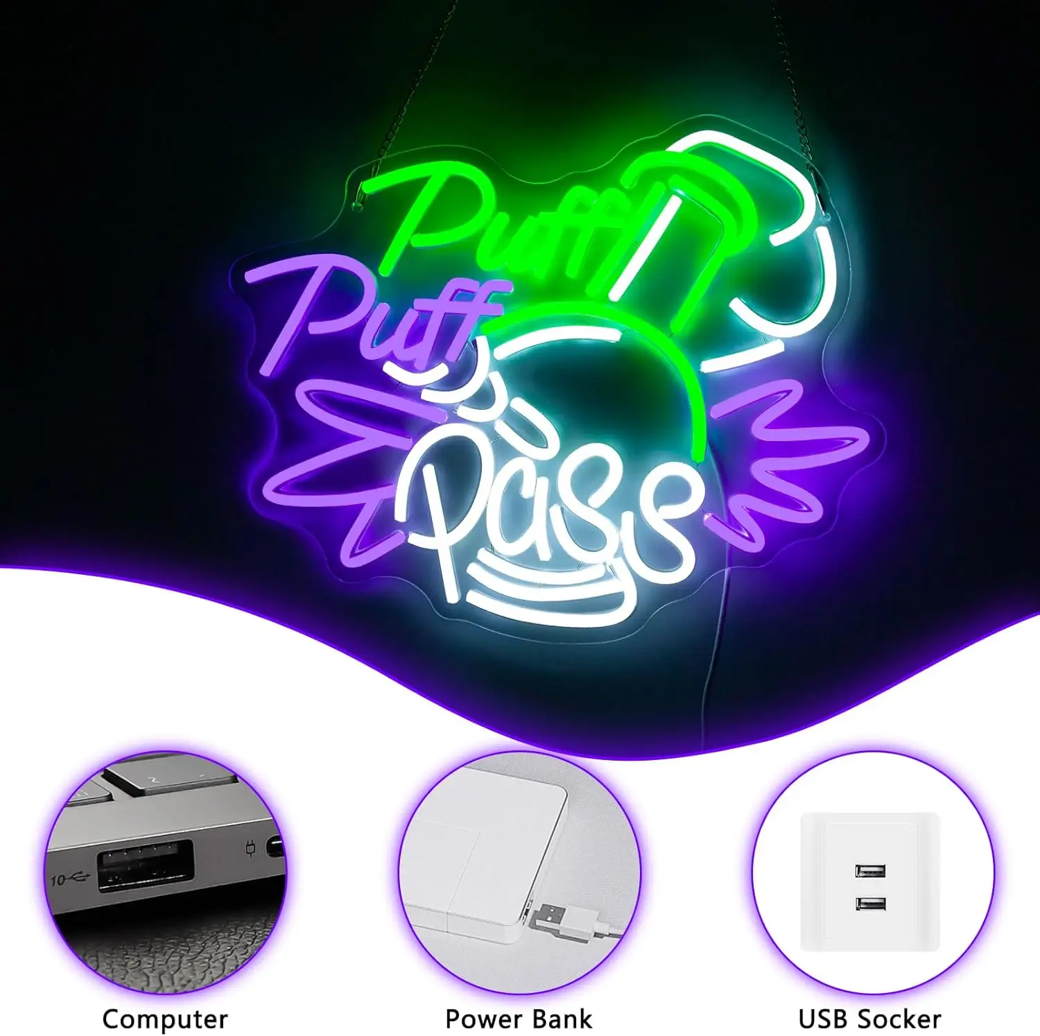 Puff Puff Pass Neon Sign Dimma - Party Games Game Pass review and price