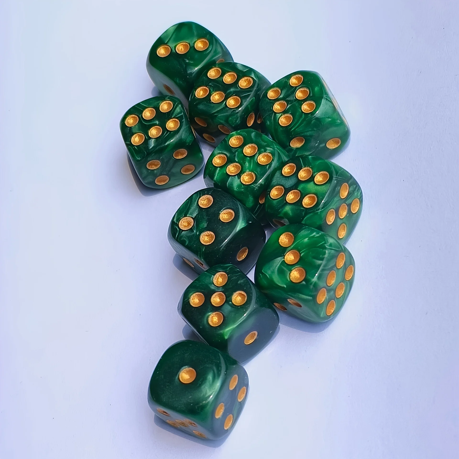 10Pcs 12mm Pearl Swirl D6 Dice - Party Games Indoor review and price