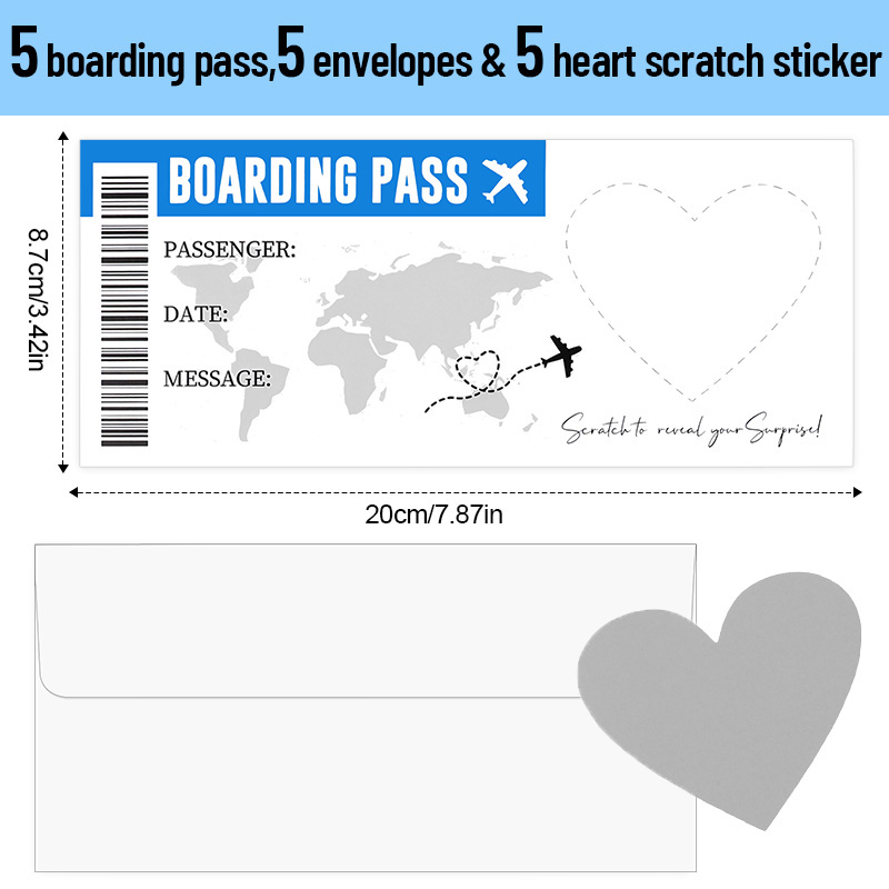 1Set Boarding Pass Scratch Off - Party Games Game Pass review and price